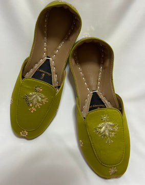 Lime green beauty loafers