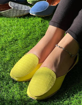 Yellow casual loafers